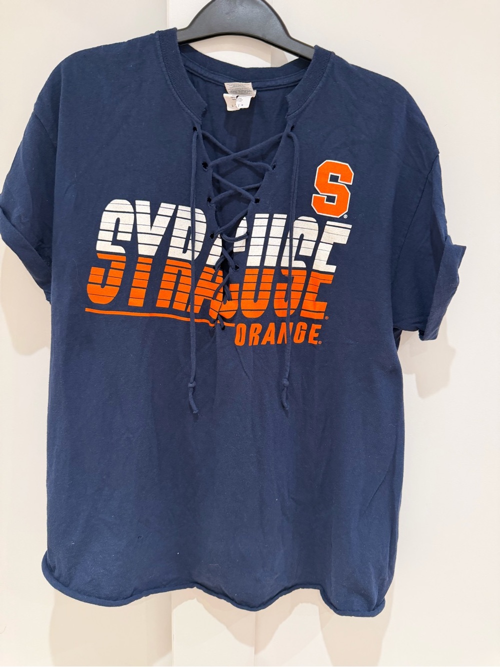Syracuse Lace Up Tailgate Tee